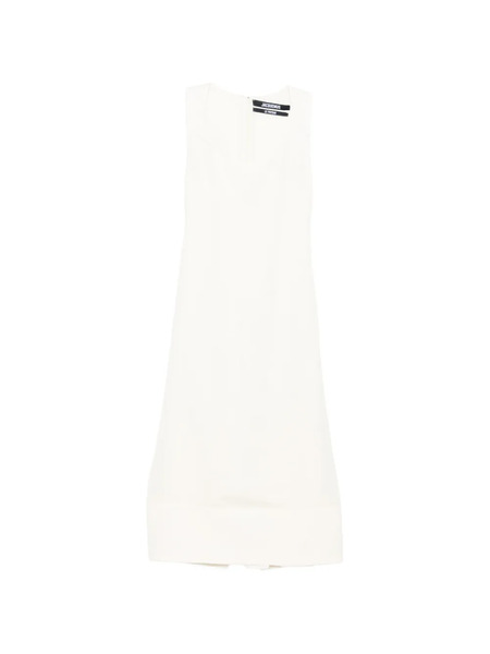  Jacquemus Square Neck Midi Dress - Neutrals 