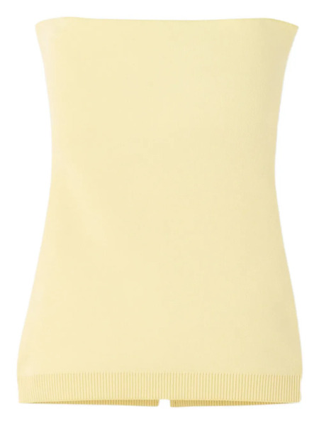  Jacquemus Strapless Knitted Top - Yellow 