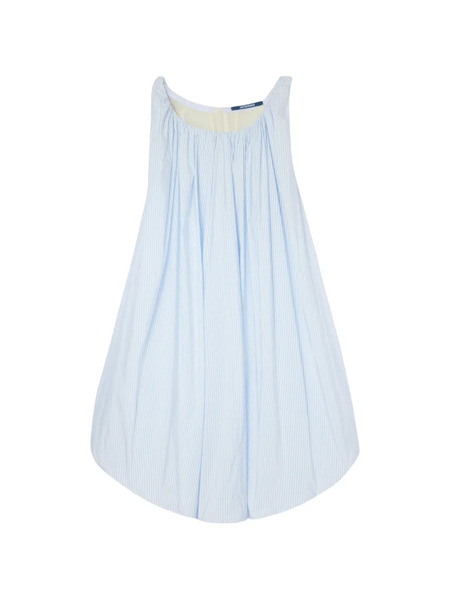  Jacquemus Striped Gathered Dress - Blue 