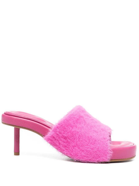  Jacquemus Textured-finish Open-toe Sandals - Pink 