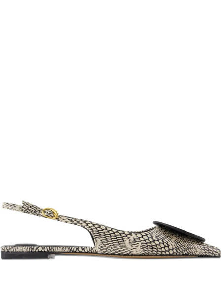  Jacquemus The Duel Slingbacks Flat Pumps - Neutrals 