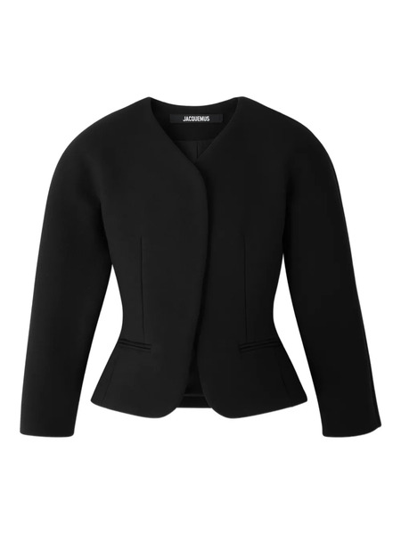  Jacquemus The Mini Ovalo Cropped Jacket - Black 