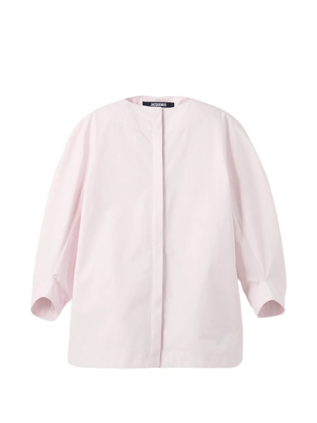  Jacquemus The Pittore Collarless Shirt - Pink 