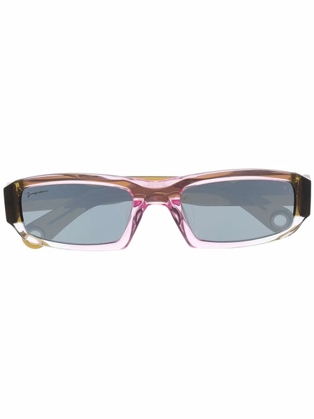  Jacquemus Thin Square Frame Sunglasses - Green 
