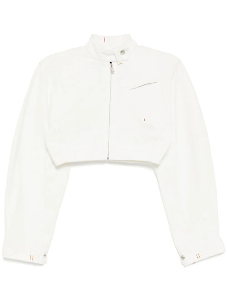  Jacquemus Zip-up Cropped Jacket - Neutrals 