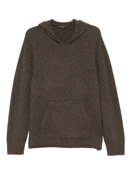  James Perse Cashmere Hooded Pullover - Brown 