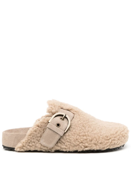  James Perse Faux-shearling Slippers - Neutrals 