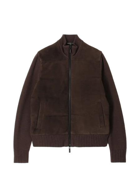  James Perse Suede Zip-up Jacket - Brown 