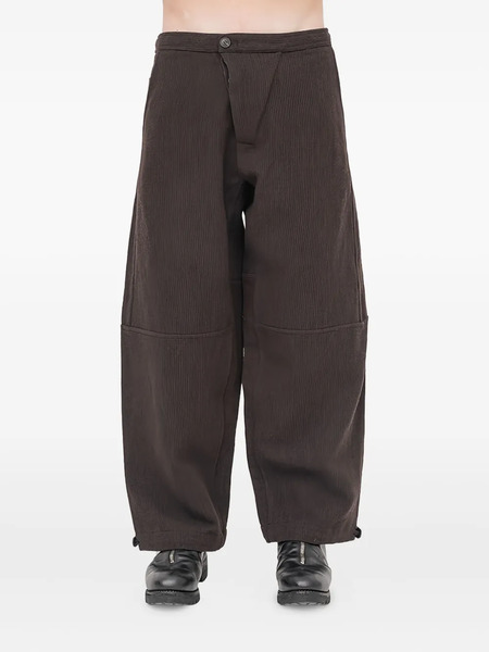  Jan Jan Van Essche Corduroy Elasticated Trousers - Brown 