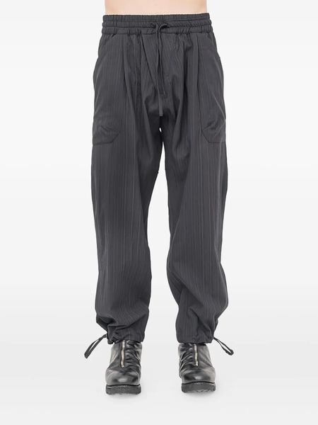  Jan Jan Van Essche Drawstring Striped Trousers - Grey 