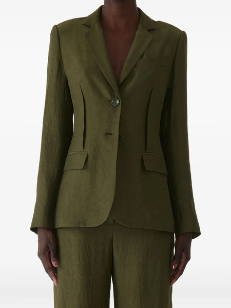  Jason Wu Collection Crinkled Single-breasted Blazer - Green 