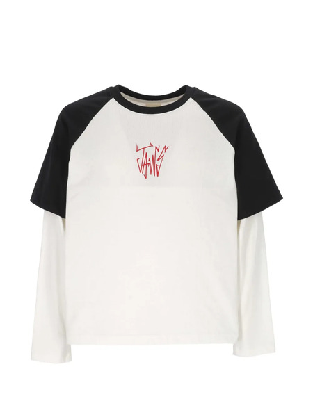  Jaws Long-sleeved Layered T-shirt - White 