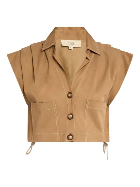  Jbq Preen Button-up Cropped Shirt - Neutrals 