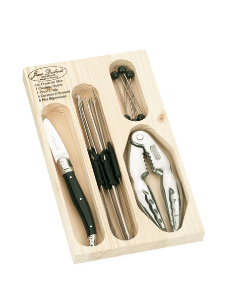  Jean Dubost Laguiole Premium Shellfish (set Of 14) - Black 
