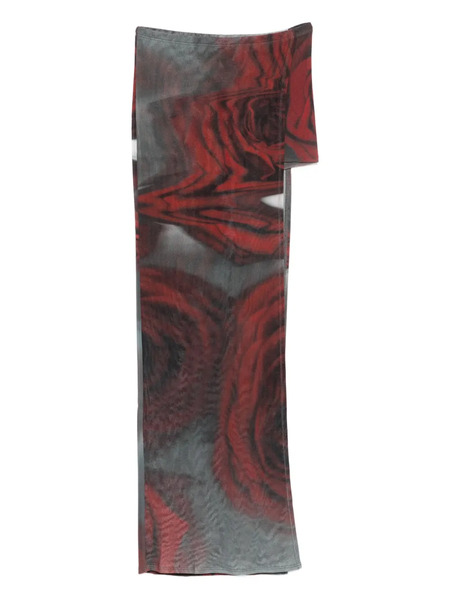  Jean Paul Gaultier Blurry Roses Mini Skort - Red 