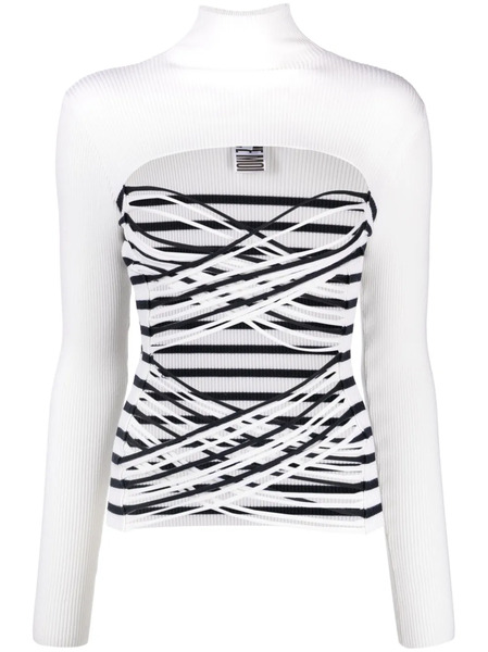  Jean Paul Gaultier Cut-out Knitted Top - Neutrals 