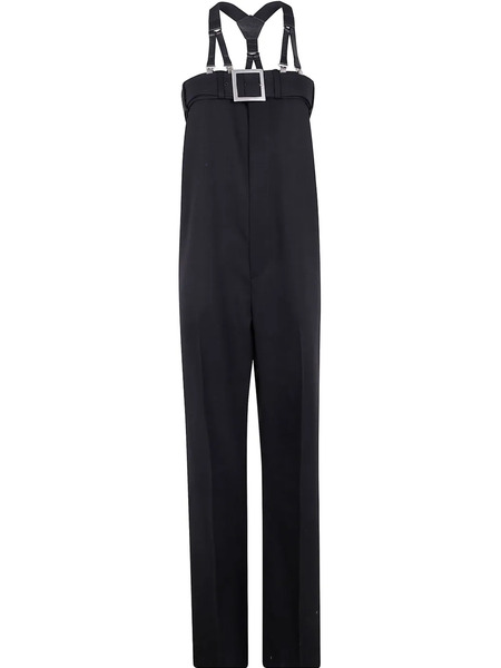  Jean Paul Gaultier Leather-trimmed Jumpsuit - Black 