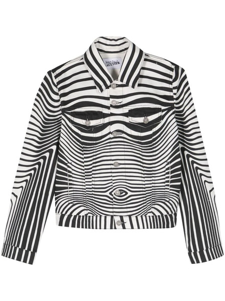  Jean Paul Gaultier Morphing Digital-print Denim Jacket - White 