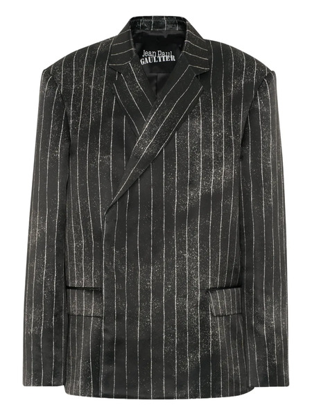  Jean Paul Gaultier Pinstripe-pattern Jacket - Black 