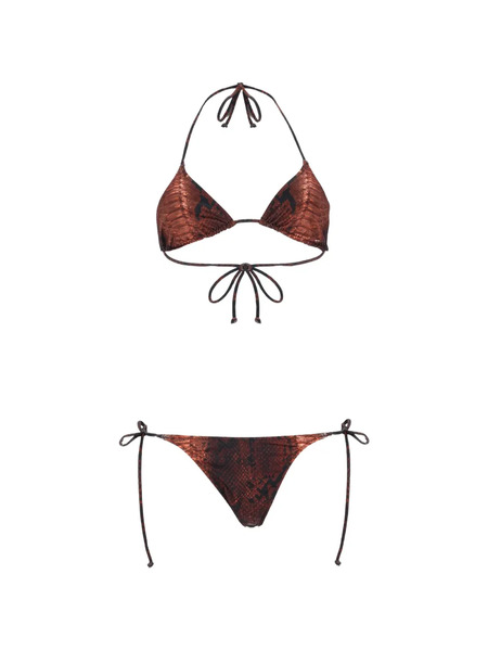  Jean Paul Gaultier Printed Bikini - Brown 