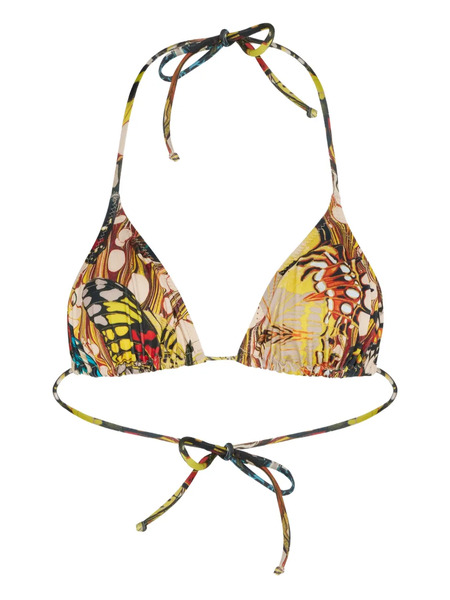  Jean Paul Gaultier Printed Tie Bikini Top - Neutrals 