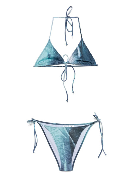  Jean Paul Gaultier Water Printed Bikini - Blue 