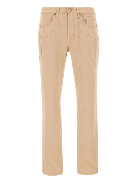  Jeckerson John Five-pocket Logo-patch Jeans - Neutrals 