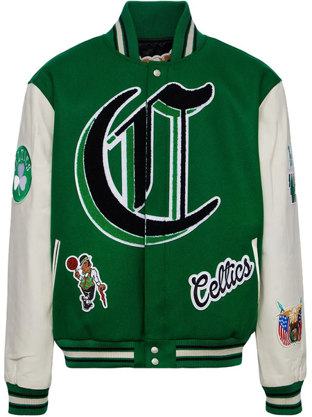  Jeff Hamilton Boston Celtics Colour-block Bomber Jacket - Green 