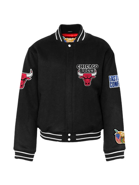  Jeff Hamilton Chicago Bulls-patch Bomber Jacket - Black 