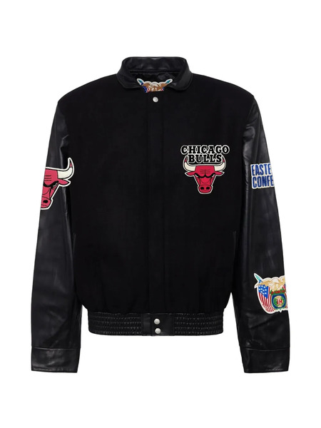  Jeff Hamilton Logo Patch Bomber Jacket - Black 