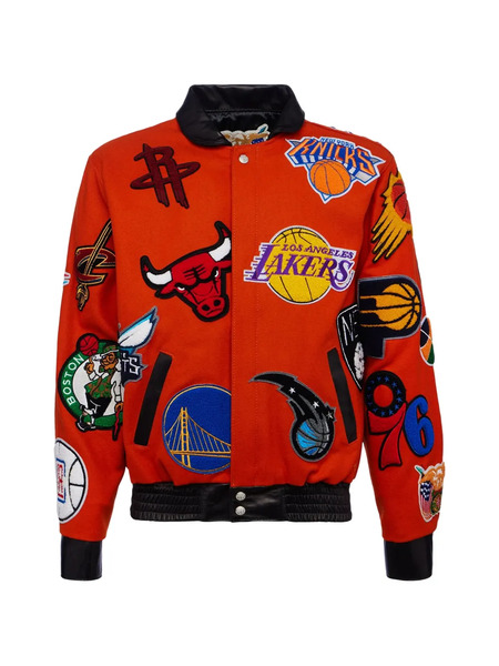  Jeff Hamilton Nba Collage Bomber Jacket - Orange 