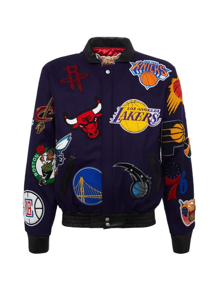  Jeff Hamilton Nba Collage Bomber Jacket - Purple 