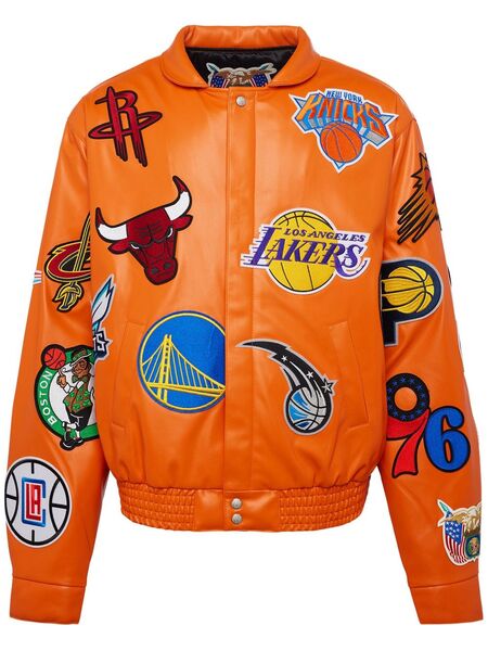  Jeff Hamilton X Nba Collage Jacket - Orange 