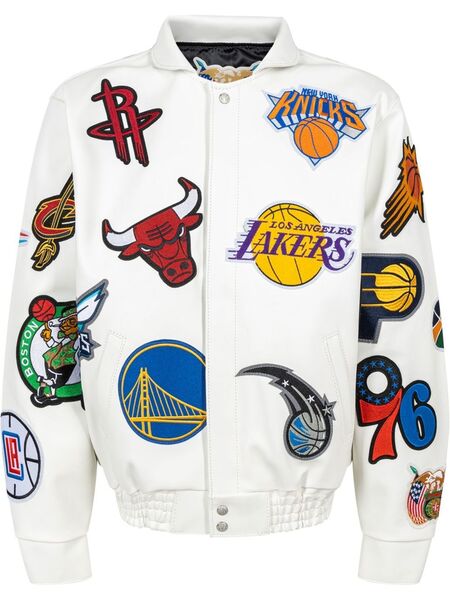  Jeff Hamilton X Nba College Bomber Jacket - White 