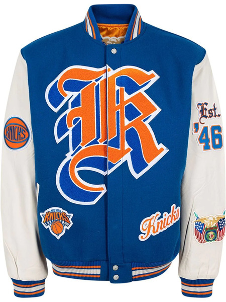  Jeff Hamilton X New York Knicks Bomber Jacket - White 