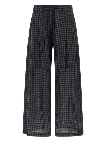  Jejia Antoine Vichy-pattern Drawstring Trousers - Blue 