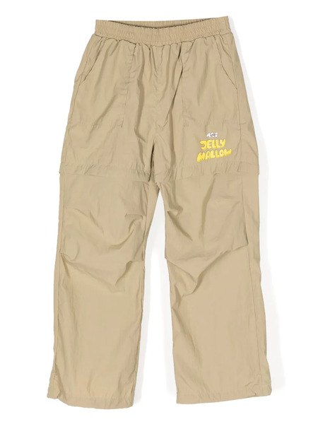  Jellymallow Logo-print Parachute Trousers - Neutrals 