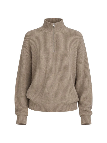  Jenni Kayne Ribbed Half-zip Sweater - Neutrals 