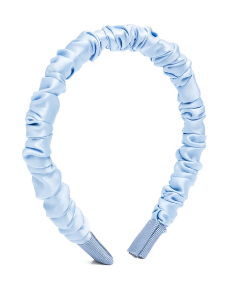  Jennifer Behr Ruched Satin Headband - Blue 