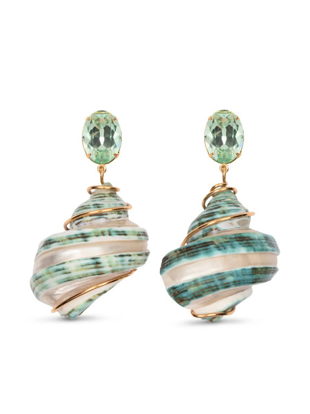  Jennifer Behr Wave Earrings - Green 