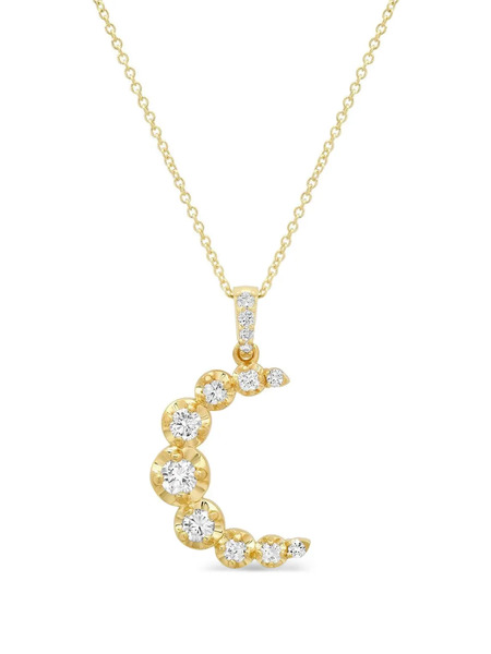  Jennifer Meyer Diamond Moon Necklace - Gold 