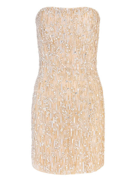  Jenny Packham Minuit Mini Dress - Neutrals 