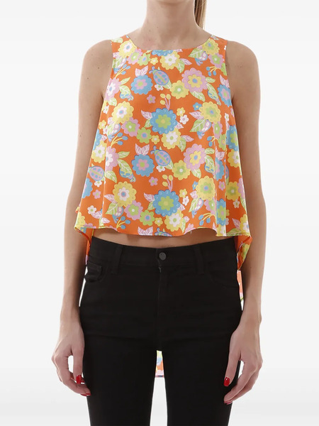 Jeremy Scott Floral-print Top - Orange 