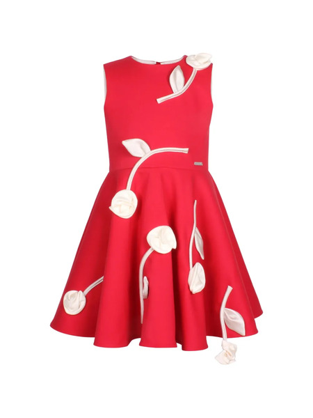  Jessie And James Kids Rain Of Flowers Dress - Red 