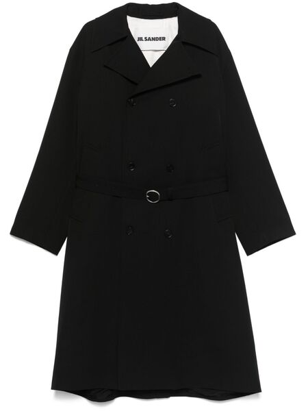  Jil Sander Belted Coat - Black 