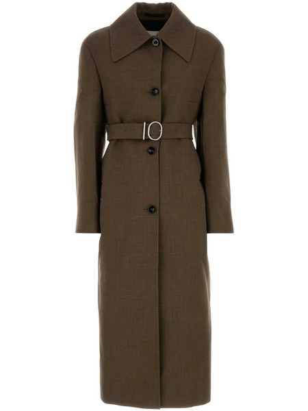  Jil Sander Belted Coat - Brown 