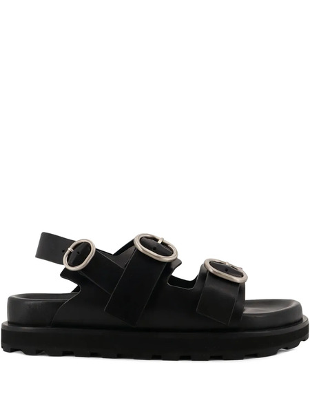  Jil Sander Buckle Strap Sandals - Black 