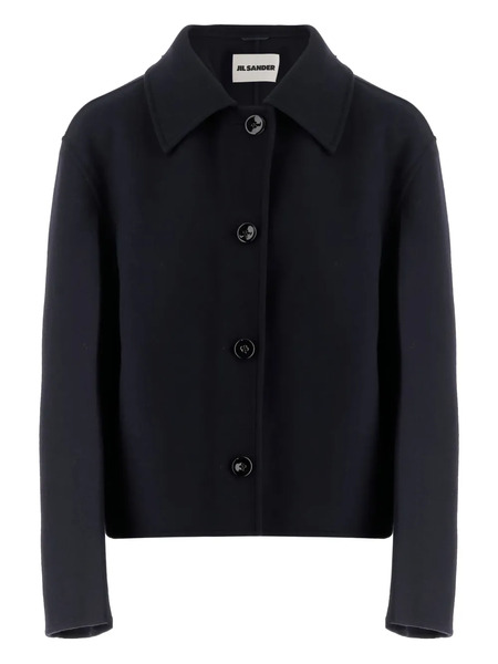  Jil Sander Button-fastening Wool Coat - Blue 