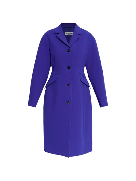  Jil Sander Button-up Felted Coat - Purple 