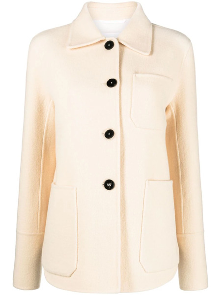  Jil Sander Button-up Wool Shirt Jacket - Neutrals 